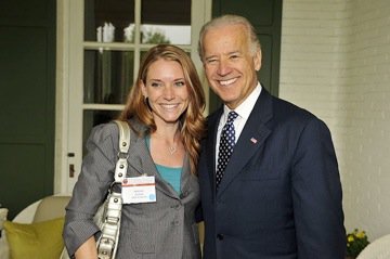 Community Classroom founder with then Vice President, Joe Biden