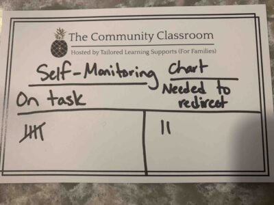 Self Monitoring Attention Chart